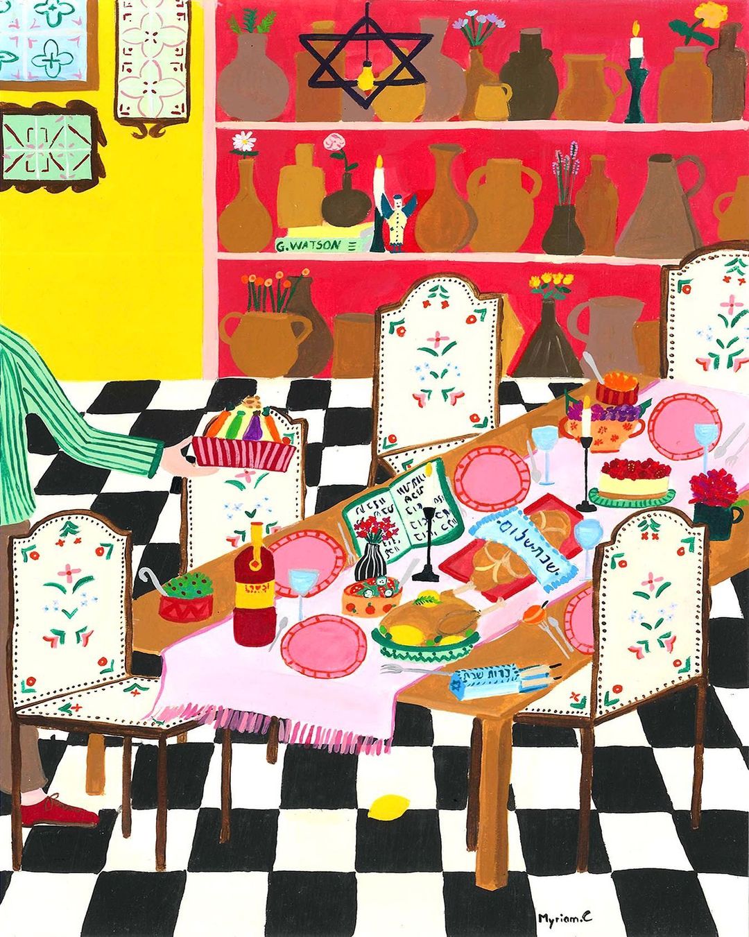 GORDON WATSON'S TANGERINE HOUSE - Illustration by MYRIAM AU CITRON
