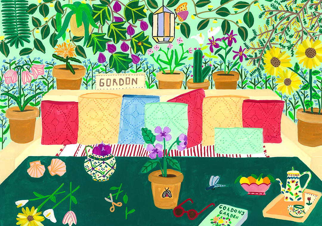 GORDON WATSON'S TANGERINE HOUSE - Illustration by MYRIAM AU CITRON