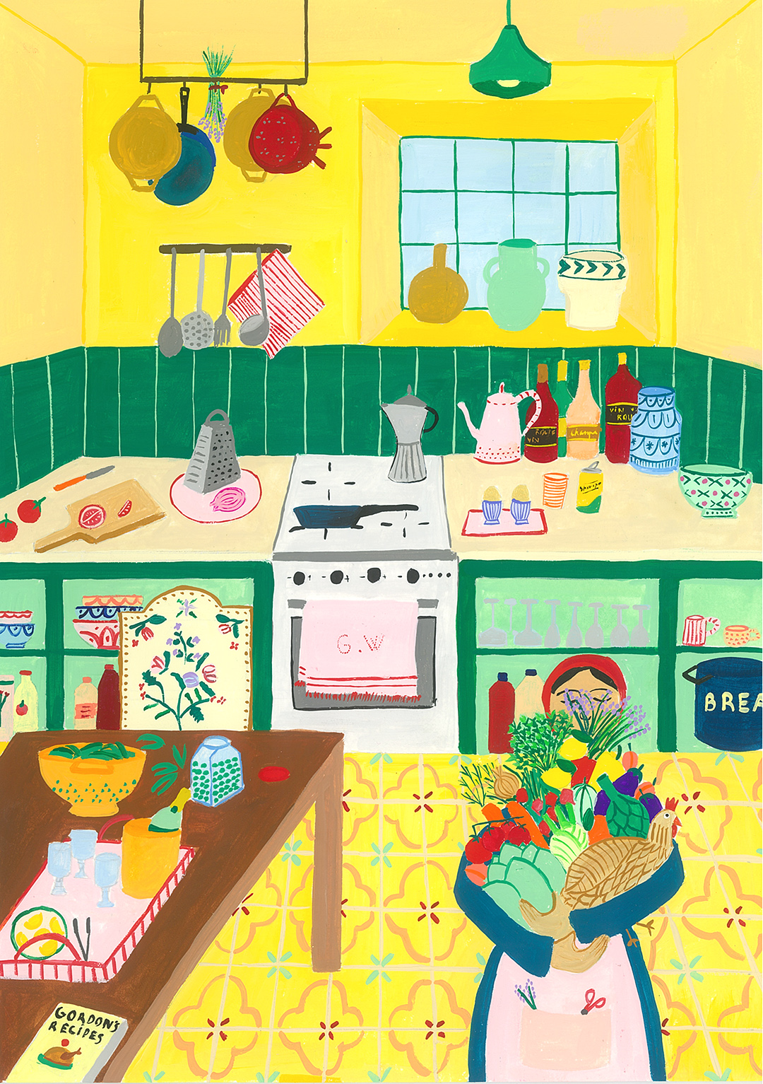 GORDON WATSON'S TANGERINE HOUSE - Illustration by MYRIAM AU CITRON